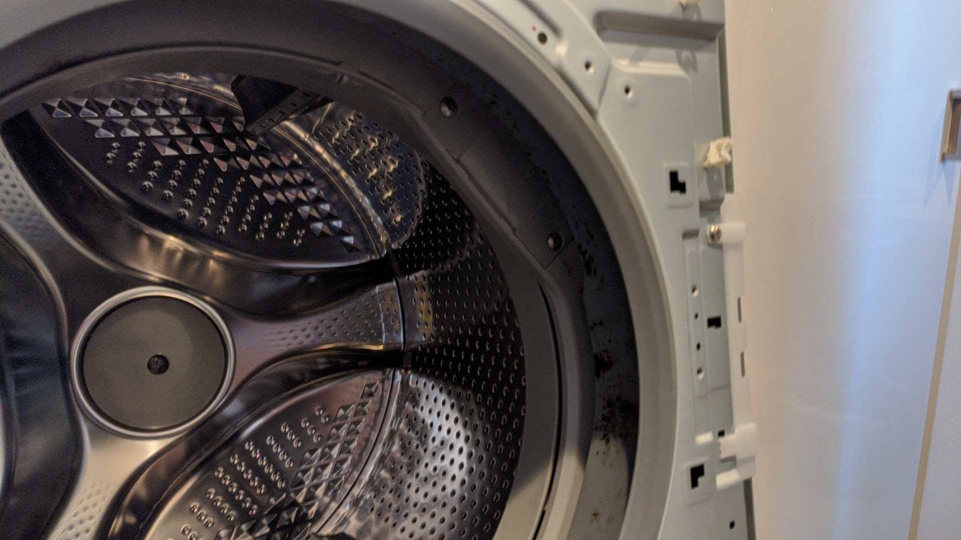 ドラム式洗濯機のパッキンのカビを除去!